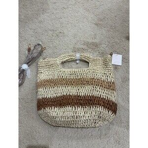 Lauren Conrad Summer Straw Crochet  Woven Purse Shoulder Bag NWT